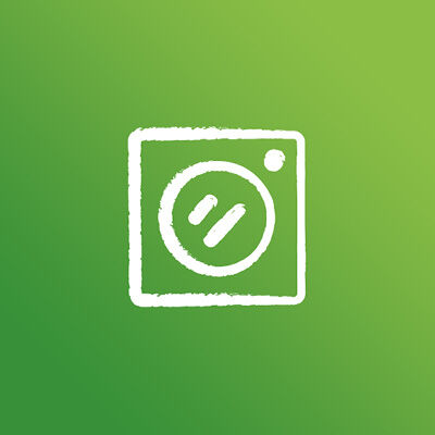 Icon einer Waschmaschine für Frosch Waschmittel, steht für effektive Wäschepflege, saubere Kleidung und nachhaltiges Waschen