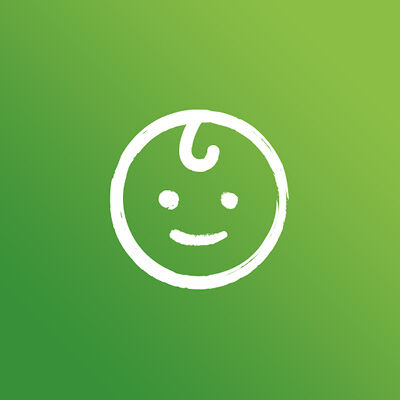 Icon mit lächelndem Gesicht für Frosch Baby Produkte, steht für sanfte Reinigung, Hautverträglichkeit und sichere Pflege