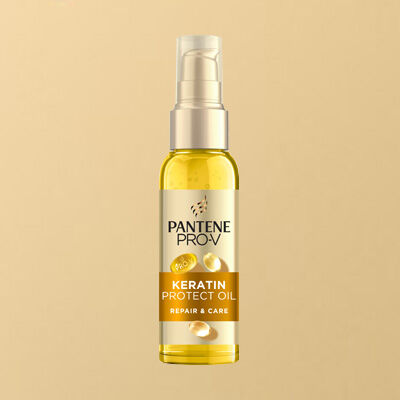 Pantene Pro-V Keratin Repair Oil 100 ml – nährendes Haaröl mit Pumpspender für geschädigtes, trockenes Haar.