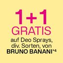 1+1 gratis auf Deo Sprays von Bruno Banani