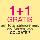 1+1 gratis auf Total Zahncremen von Colgate