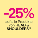 -25% auf alle Produkte von Head&Shoulders