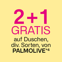 2+1 gratis auf Duschen von Palmolive