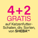 4+2 gratis auf Katzenfutter-Schalen von Sheba
