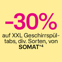 -30% auf XXL Geschirrspülertabs von Somat