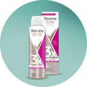 Rexona Damen-Deodorants auf türkisfarbenem Kreis mit Schriftzug ‚Deos für Frauen‘ – effektiver Schutz. - Link zur Markenseite /Deos für Frauen