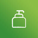 Symbol einer Pumpflasche für Frosch Kosmetik und Pflegeprodukte, steht für natürliche Inhaltsstoffe und sanfte Körperpflege
