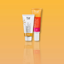 Sonnenschutzprodukte in Gelb und Rot – effektiver UV-Schutz für Gesicht und Körper.
