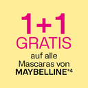 1+1 Gratis auf alle Mascaras von MAYBELLINE
