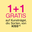 1+1 gratis auf Kunstnägel, div. Sorten von KISS