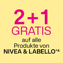 2+1 Gratis auf alle Produkte von NIVEA & LABELLO