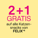 2+1 Gratis auf alle Katzensnacks von Felix