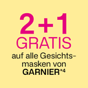 2+1 Gratis auf alle Gesichtsmasken von Garnier