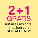 2+1 Gratis auf alle Gesichtsmasken von Schaebens