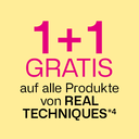 1+1 Gratis auf alle Produkte von Real Techniques