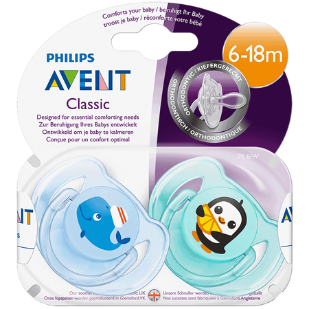 PHILIPS AVENT Schnuller Klassik, 6-18 Monate, Sea blau | BIPA