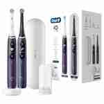 Bild: Oral-B iO 8 Doppelpack Elektrische Zahnbürsten mit Magnet-Technologie & sanften Mikrovibrationen, 6 Putzprogramme & Farbdisplay, Reiseetui, violet/black Bild: Oral-B iO 8 Doppelpack Elektrische Zahnbürsten mit Magnet-Technologie & sanften Mikrovibrationen, 6 Putzprogramme & Farbdisplay, Reiseetui, violet/black