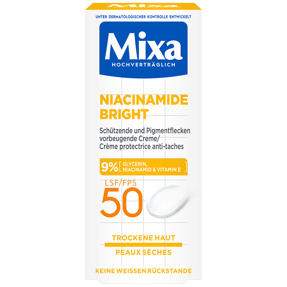 Bild: Mixa Niacinamide Bright Creme LSF 50 
