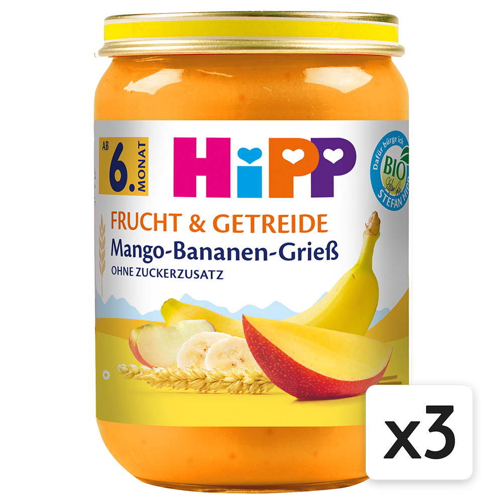 Bild: HiPP Mango Bananen Grieß 