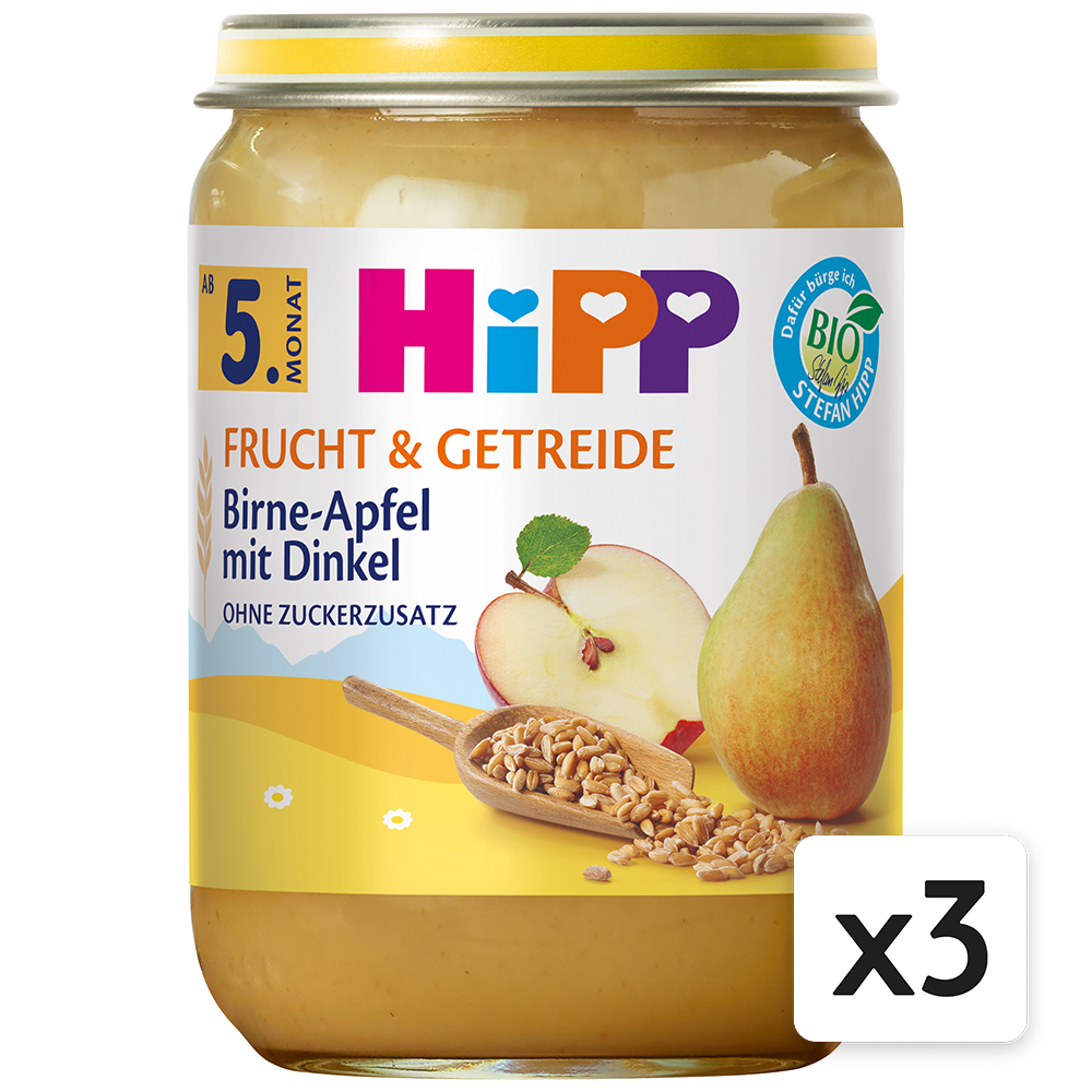 Bild: HiPP Birne in Apfel mit Dinkel 