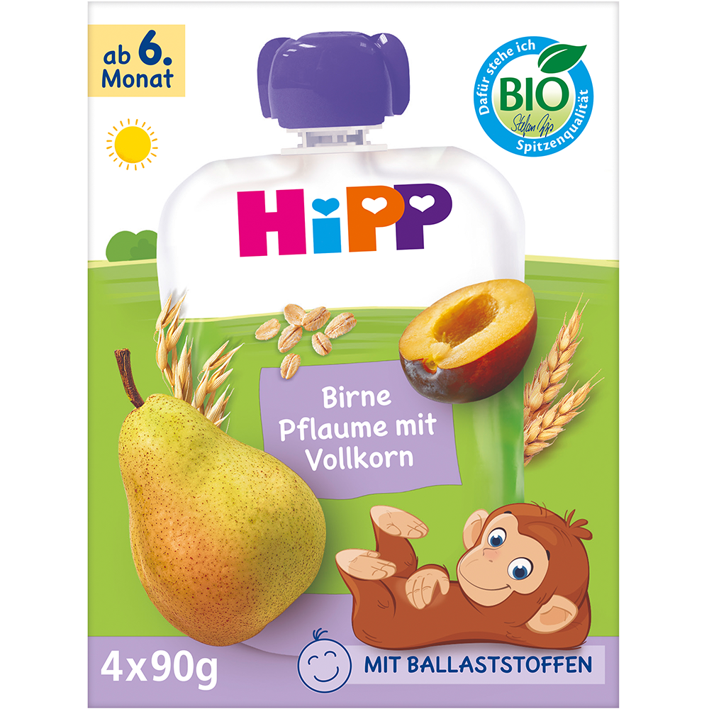 Bild: HiPP Quetschie Birne Pflaume mit Vollkorn 