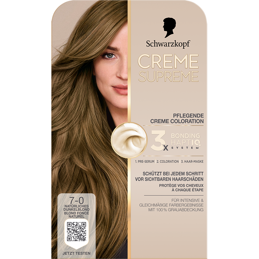 Bild: Schwarzkopf Creme Supreme Creme Coloration Natürliches Dunkel-Blond