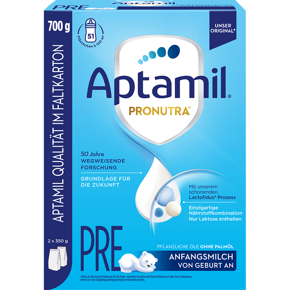Bild: Aptamil Pre Ponutra, Anfangsmilch 