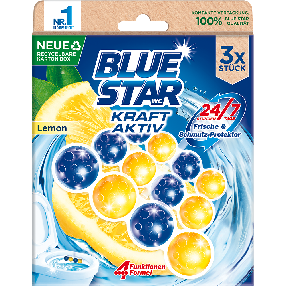 Bild: Blue Star Kraft Aktiv WC-Steine Lemon