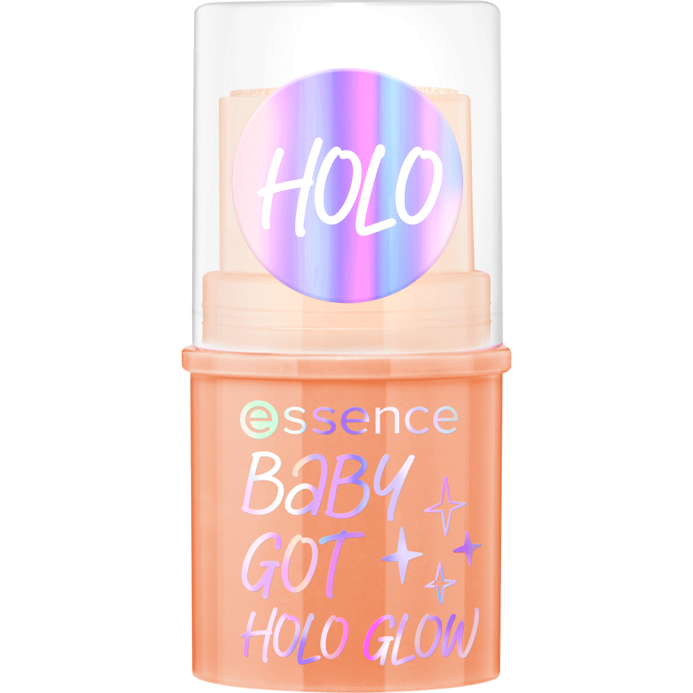 Bild: essence BABY GOT HOLO GLOW highlighter stick Holy Apricotly