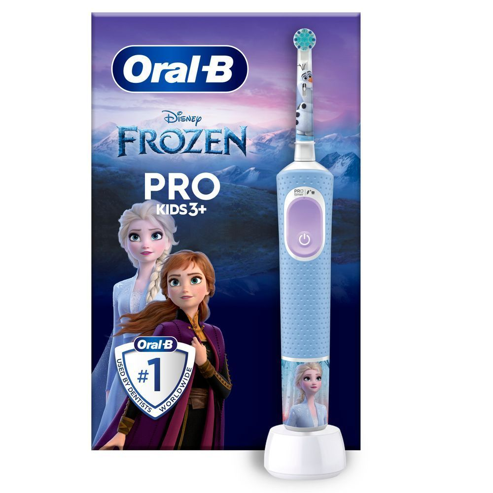 Bild: Oral-B Pro Kids Frozen Elektrische Zahnbürste, Blau/Lila 