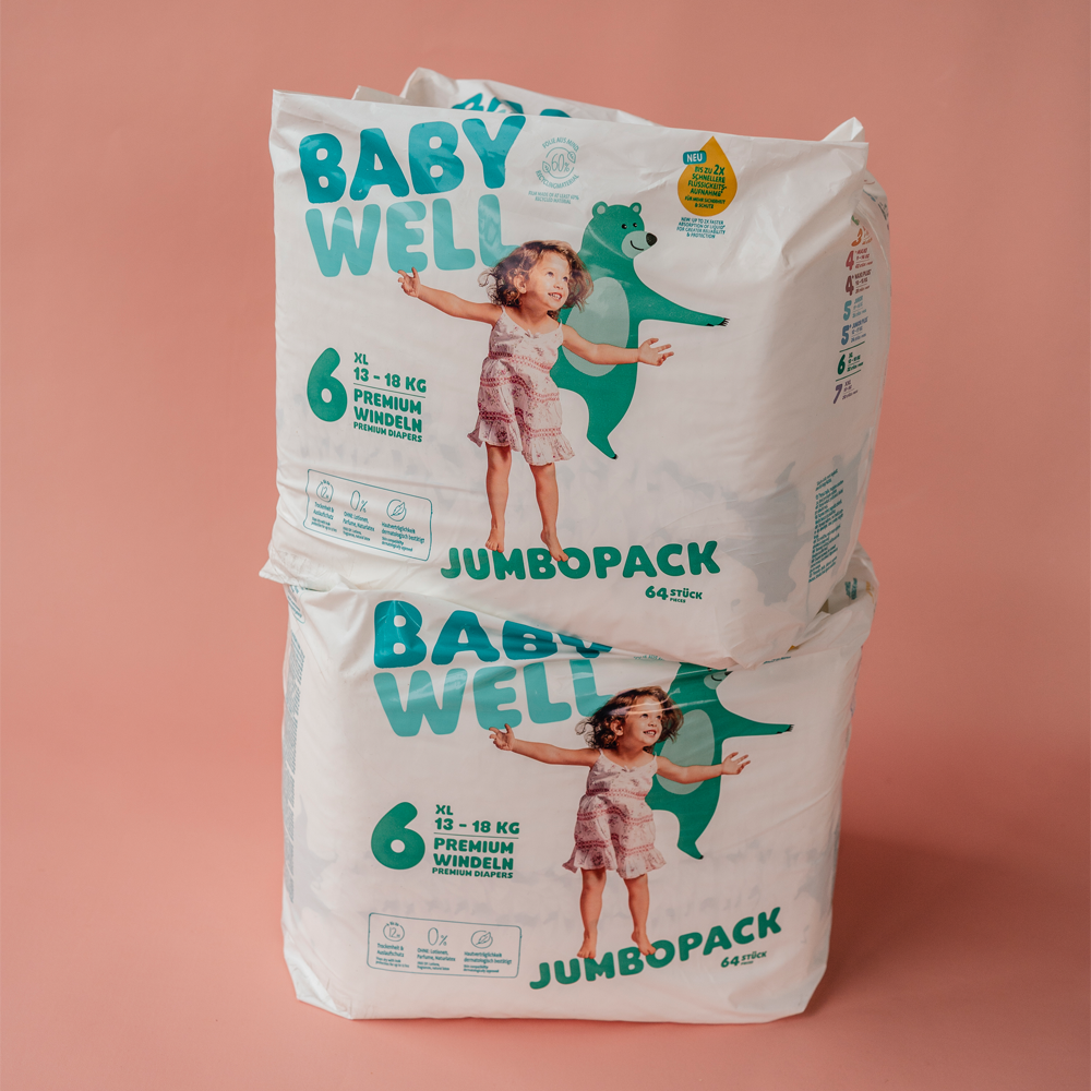 Bild: BABYWELL Premium Windeln Vorratsbox Größe 6, 13-18 kg 
