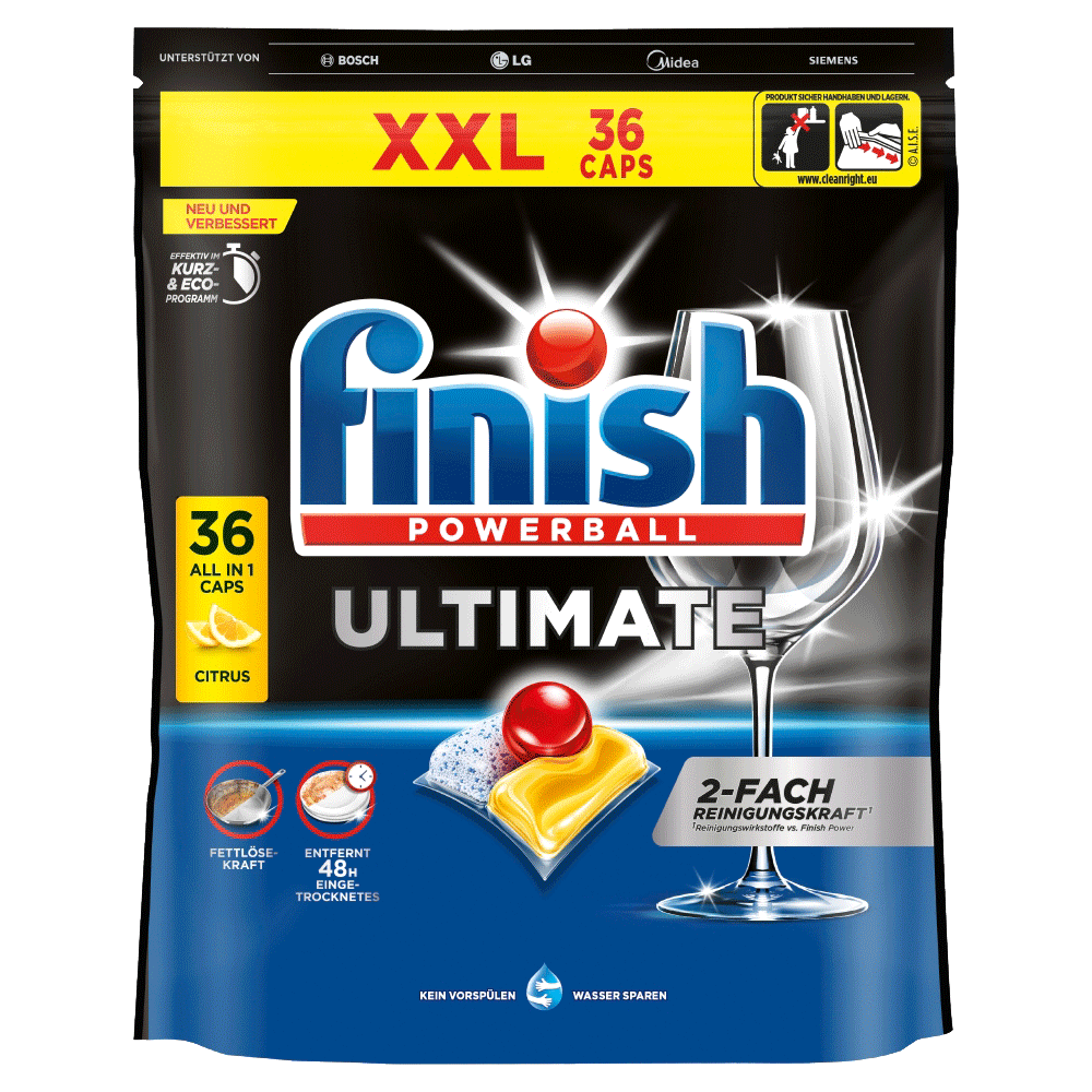 Bild: finish Powerball Ultimate Geschirrspültabs