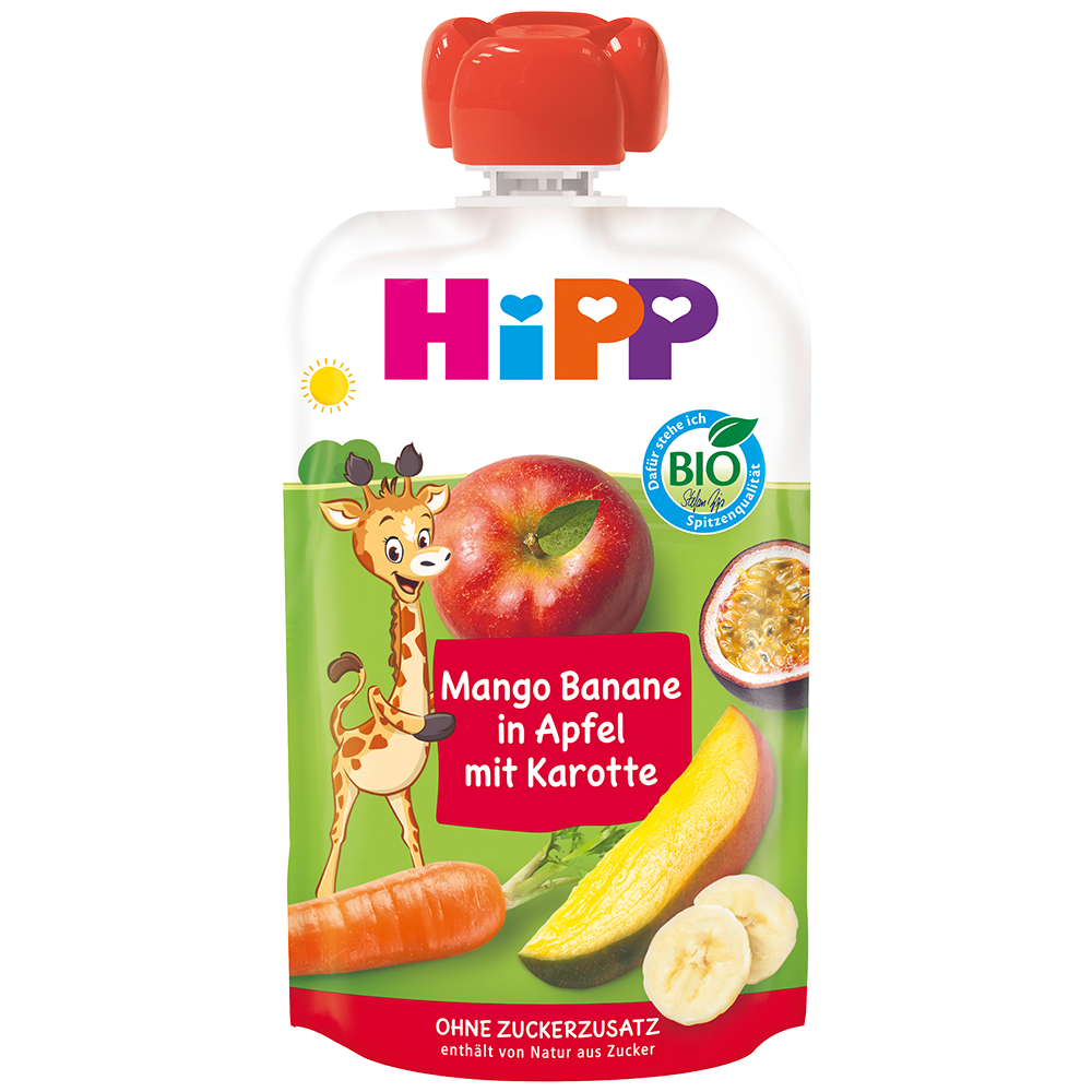 Bild: HiPP Quetschie Mango Banane in Apfel mit Karotte 