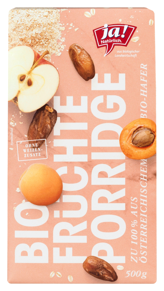 Bild: ja! Frucht Frühstück aus Bio Hafer