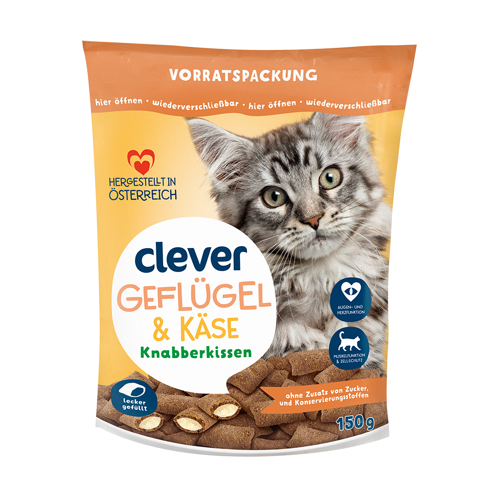 Bild: clever Knabberkissen Geflügel und Käse