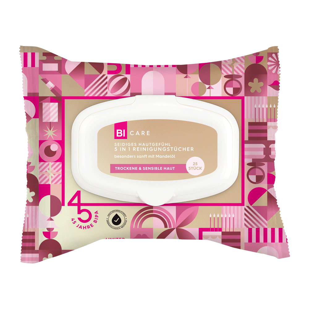 Bild: BI CARE 5in1 Reinigungstücher Seidiges Hautgefühl 