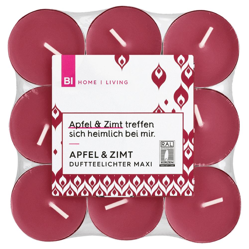 Bild: BI HOME Living Duftteelichter Apfel & Zimt