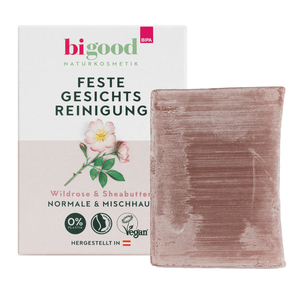 Bild: bi good Feste Gesichtsreinigung Wildrose & Sheabutter