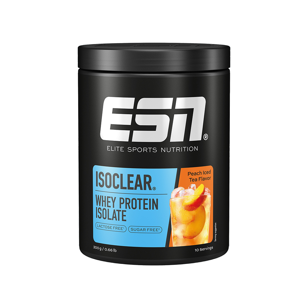 Bild: ESN Isoclear Whey Protein Isolate Peach Iced Tea Flavor 