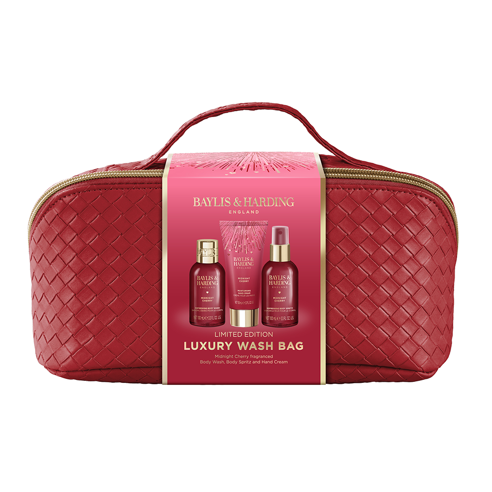 Bild: Baylis & Harding Geschenkset Luxury Washbag Midnight Cherry