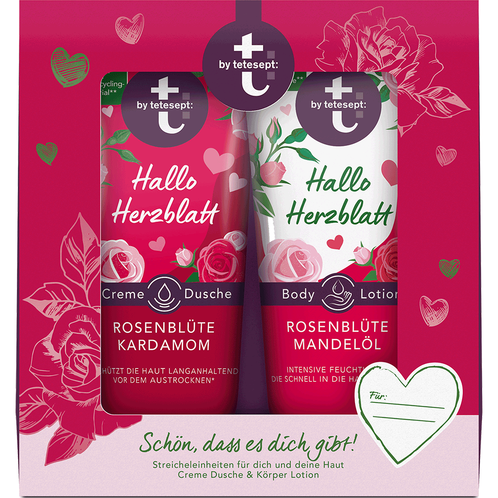Bild: t: by tetesept Pflegeset Hallo Herzblatt