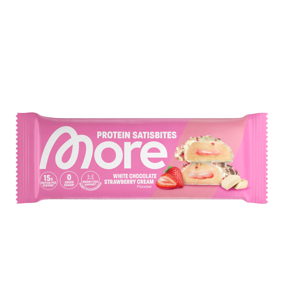 Bild: More Protein Satisbites White Chocolate Strawberry Cream 