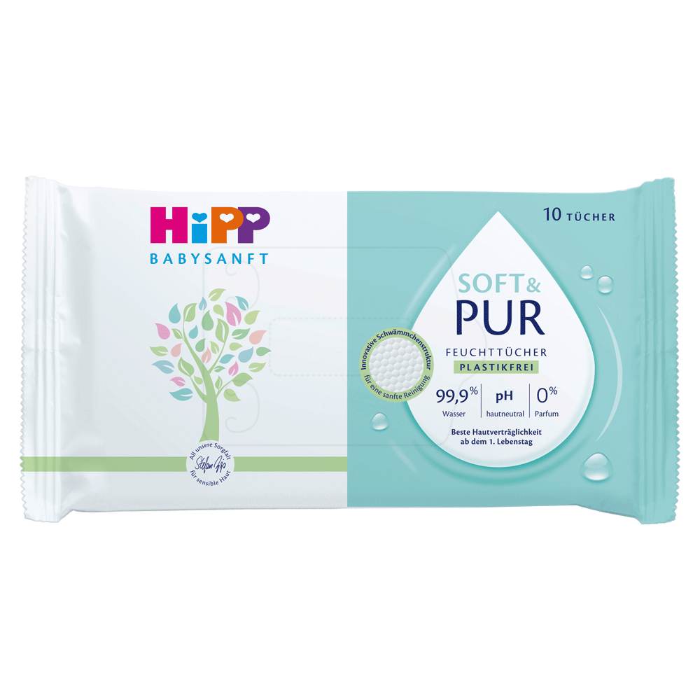Bild: HiPP Babysanft Feuchttücher Soft und Pur 