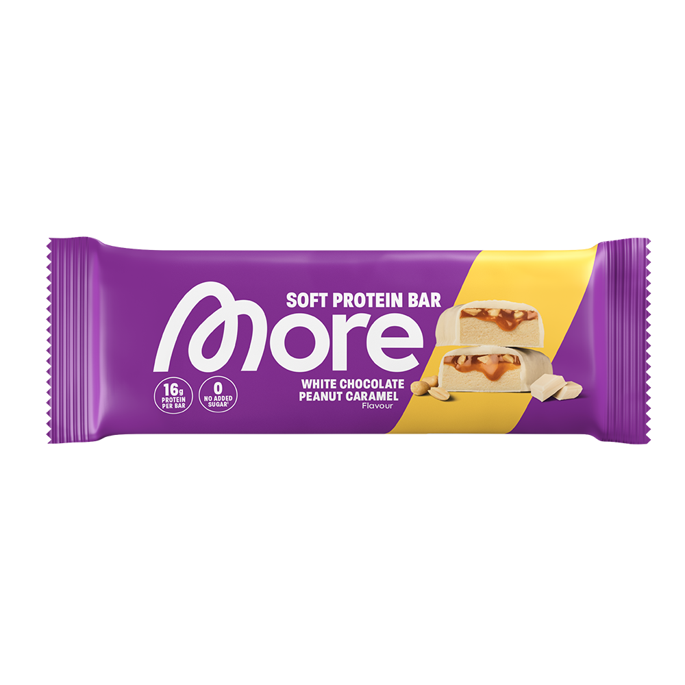 Bild: More Soft Protein Bar White Chocolate Peanut Caramel 