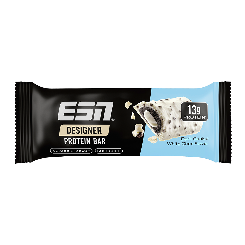 Bild: ESN Designer Protein Bar Dark Cookie, White Choc Flavor