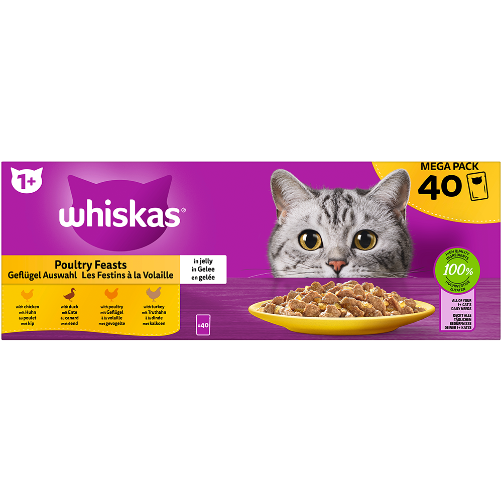 Bild: Whiskas Geflügel Auswahl in Gelee 