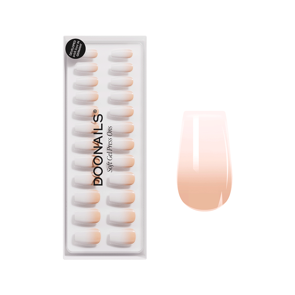 Bild: DOONAILS Soft Gel Press Ons Short Coffin Babyboomer Nude 
