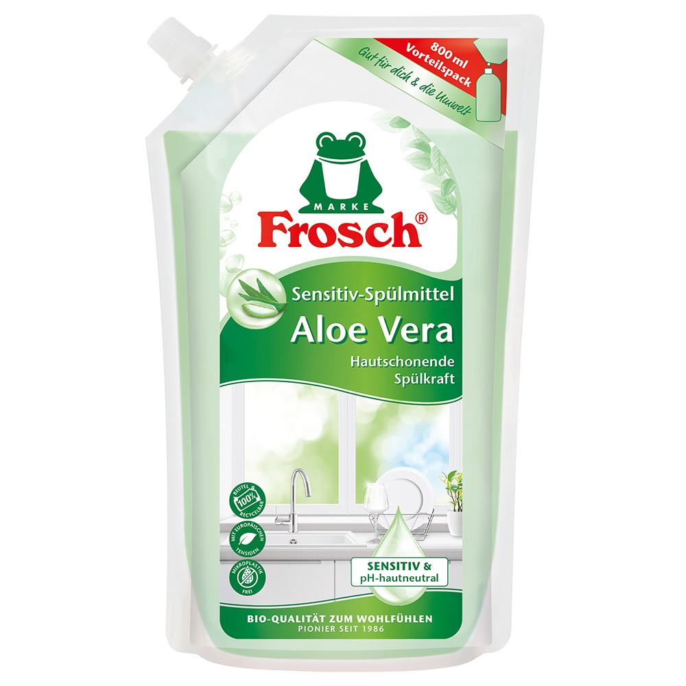 Bild: Frosch Sensitiv Spülmittel Aloe Vera Nachfüllpackung