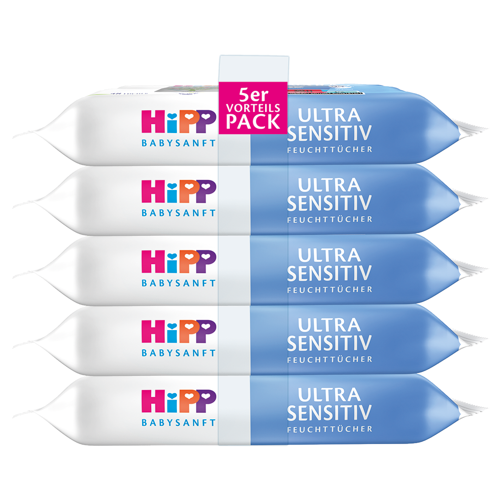 Bild: HiPP Babyfeuchttücher Ultra Sensitiv, 5x48 Stück