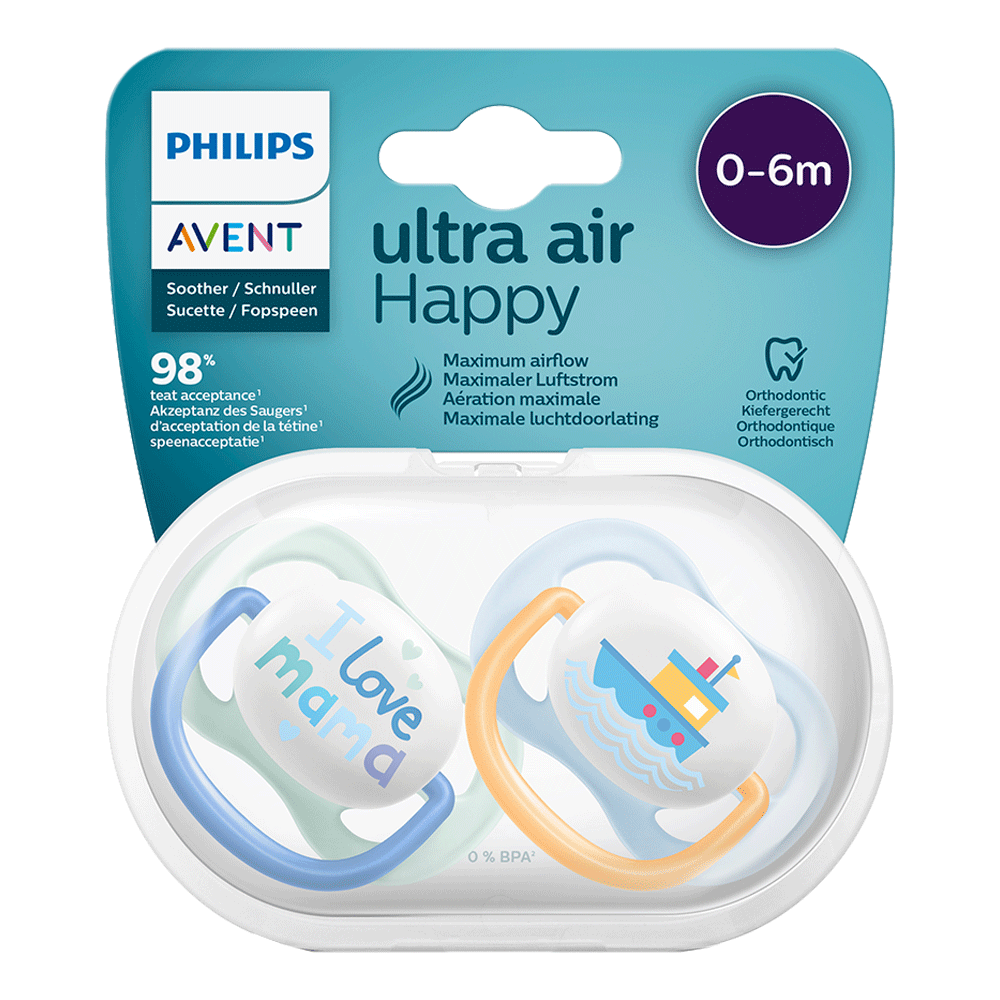 Bild: PHILIPS AVENT Schnuller Ultra Air Happy 0-6M